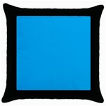 A Blue Sky With A Plane Flying In The Sky Throw Pillow Case (Black)