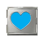 A Blue Sky With A Plane Flying In The Sky Mega Link Heart Italian Charm (18mm)