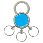 A Blue Sky With A Plane Flying In The Sky 3-Ring Key Chain