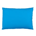 A Blue Sky With A Plane Flying In The Sky Pillow Case