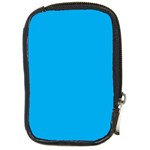 A Blue Sky With A Plane Flying In The Sky Compact Camera Leather Case