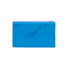 A Blue Sky With A Plane Flying In The Sky Cosmetic Bag (Small) from ArtsNow.com Back