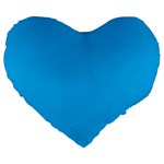 A Blue Sky With A Plane Flying In The Sky Large 19  Premium Heart Shape Cushions