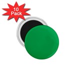 A Green Background With A White Border 1.75  Magnets (10 pack) 