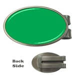 A Green Background With A White Border Money Clips (Oval) 