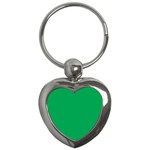 A Green Background With A White Border Key Chain (Heart)