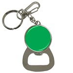 A Green Background With A White Border Bottle Opener Key Chain