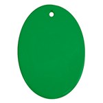 A Green Background With A White Border Oval Ornament (Two Sides)