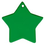 A Green Background With A White Border Star Ornament (Two Sides)