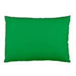 A Green Background With A White Border Pillow Case