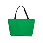 A Green Background With A White Border Classic Shoulder Handbag