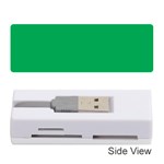 A Green Background With A White Border Memory Card Reader (Stick)