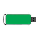 A Green Background With A White Border Portable USB Flash (One Side)