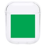 A Green Background With A White Border Hard PC AirPods 1/2 Case