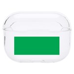 A Green Background With A White Border Hard PC AirPods Pro Case