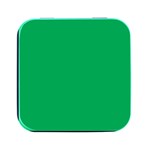 A Green Background With A White Border Square Metal Box (Black)