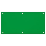 A Green Background With A White Border Banner and Sign 6  x 3 