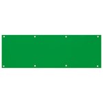 A Green Background With A White Border Banner and Sign 9  x 3 