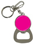 A Pink Background With A Black Border Bottle Opener Key Chain