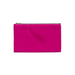 A Pink Background With A Black Border Cosmetic Bag (Small)