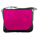 A Pink Background With A Black Border Messenger Bag