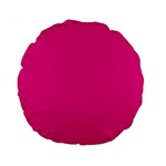 A Pink Background With A Black Border Standard 15  Premium Round Cushions