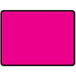 A Pink Background With A Black Border Two Sides Fleece Blanket (Large)