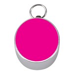 A Pink Background With A Black Border Mini Silver Compasses