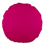 A Pink Background With A Black Border Large 18  Premium Flano Round Cushions