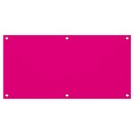 A Pink Background With A Black Border Banner and Sign 4  x 2 