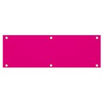 A Pink Background With A Black Border Banner and Sign 6  x 2 