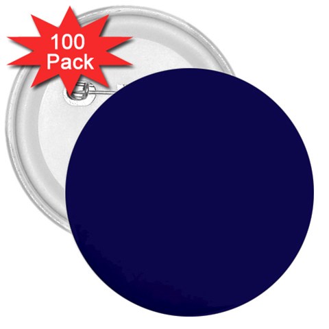 A Blue Background With A Clock On It 3  Buttons (100 pack)  from ArtsNow.com Front