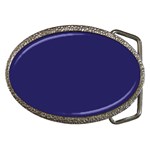 A Blue Background With A Clock On It Belt Buckles