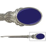 A Blue Background With A Clock On It Letter Opener