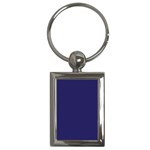 A Blue Background With A Clock On It Key Chain (Rectangle)