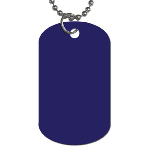 A Blue Background With A Clock On It Dog Tag (One Side) from ArtsNow.com Front