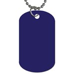 A Blue Background With A Clock On It Dog Tag (One Side)