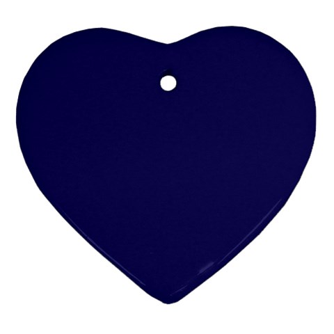 A Blue Background With A Clock On It Heart Ornament (Two Sides) from ArtsNow.com Front