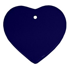 A Blue Background With A Clock On It Heart Ornament (Two Sides) from ArtsNow.com Front