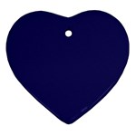 A Blue Background With A Clock On It Heart Ornament (Two Sides)