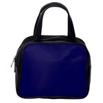 A Blue Background With A Clock On It Classic Handbag (One Side)