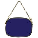 A Blue Background With A Clock On It Chain Purse (One Side)