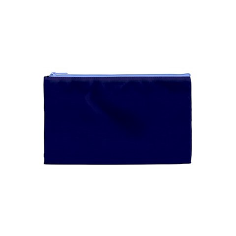 A Blue Background With A Clock On It Cosmetic Bag (Small) from ArtsNow.com Front