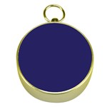 A Blue Background With A Clock On It Gold Compasses