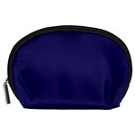 A Blue Background With A Clock On It Accessory Pouch (Large)