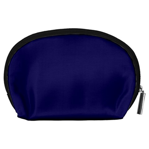 A Blue Background With A Clock On It Accessory Pouch (Large) from ArtsNow.com Back