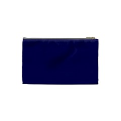 A Blue Background With A Clock On It Cosmetic Bag (XS) from ArtsNow.com Back