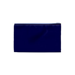 A Blue Background With A Clock On It Cosmetic Bag (XS) from ArtsNow.com Back