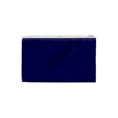 A Blue Background With A Clock On It Cosmetic Bag (XS) from ArtsNow.com Back