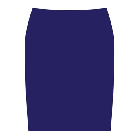 A Blue Background With A Clock On It Midi Wrap Pencil Skirt from ArtsNow.com Back